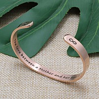 Joycuff Mothers Day Gifts For Mom Mama Mommy Inspirational Rose Gold Cuff Bracelet Christmas Encouragement Engraved Mother Son J