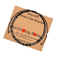 Joycuff Gifts For Friends Good Friend Nurse Bracelets For Women Unique Funny Silk Wrap Morse Code Bracelet Funny Inspirational M