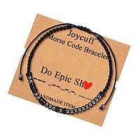 Joycuff Inspirational Morse Code Bracelet For Women Men Fashion Funny Encouragement Gifts For Men Her Nurse Daughter Niece Frien