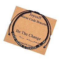 Joycuff Gifts For Women Men Bracelets For Mom Daughter Nurse Unique Funny Silk Wrap Morse Code Bracelet Funny Inspirational Moti