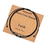 Joycuff Morse Code Bracelet For Women Men Unique Christian Faith Encouragement Gifts For Her Nurse Daughter Niece Friends Cowork