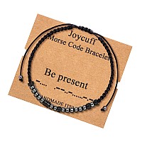 Joycuff Gifts For Women Men Bracelets For Mom Dad Daughter Nurse Unique Funny Silk Wrap Morse Code Bracelet Funny Inspirational