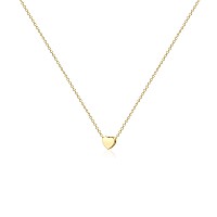 Giftall Dainty Choker Necklace For Women 14K Real Gold Plated Heart Pendant Necklace