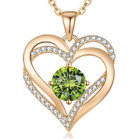 Louisa Secret Love Heart Birthstone Necklaces For Women 932 Sterling Silver Women Pendant Necklace Mothers Day Birthday Ann