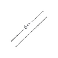 Argento Reale 925 Sterling Silver Figaro Link Chain Necklace 15Mm 2Mm Silver Figaro Link Necklace For Pendants Women Girls Bo