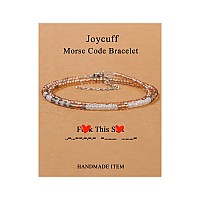 Joycuff Funny Gifts For Women Girls Morse Code Bracelets For Best Friend Coworker Bff Funny Birthday Christmas Gifts For Women T