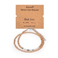 Joycuff Inspirational Morse Code Bracelets For Best Friend Friendship Sister Birthday Gifts For Her Women Funny Fashion Bead Wra