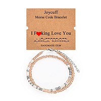 Morse Code Bracelets For Women Inspirational Birthday Chritmas Gifts For Her Mother Daughter Sister Best Friend Bead Jewelry Han