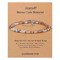 Gifts For Teen Girls Morse Code Bracelets For Wife Girlfriend Sister Encouragement Funny Gifts For Best Friend Silk Wrap Bracele