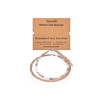 Joycuff Gifts For Mom Women Morse Code Bracelets For Mother Mom Fashion Gifts Silk Wrap Bracelet Funny Mothers Day Birthday Chr