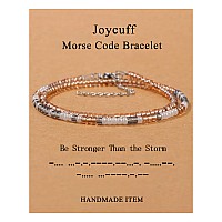 Inspirational Morse Code Bracelets For Teen Girls Women Trendy Silk Wrap Bracelet Funny Christmas Gifts For Women Encouragement