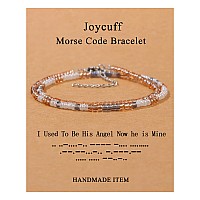 Memorial Bracelets For Women Teen Girls Morse Code Sympathy Gifts For Loss Of Dad Son Grandfather Grandmother Husband Silk Wrap