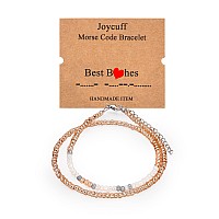 Joycuff Funny Morse Code Inspirational Bracelets For Women Unique Birthday Christmas Gifts For Best Friend Sister Bead Bangle Fo