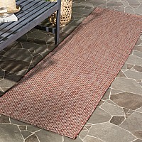 Safavieh Courtyard Collection 23 X 14 Redbeige Cy8521 Indoor Outdoor Patio Backyard Mudroom Runner Rug