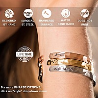 Carviell Inspirational Bracelets Funny Gifts For Women For Mom Best Friend Engraved Cuff Jewelry