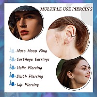 Drperfect 9Pcs 20G Nose Ring Hoop Stainless Steel Paved Cz Cartilage Earrings Hoop Nose Piercing Jewelry For Women Men Silver Go