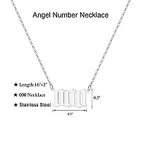 Tavuala Angel Number Necklace For Women 18K Gold Plated 000 111 222 333 444 555 666 777 888 999 Necklace Numerology Jewelrysil