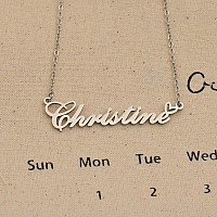 Huan Xun Customized Stainless Steel Kids Name Pendant Necklace Gifts For Mum New Mom Julian