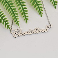 Huan Xun Customized Stainless Steel Kids Name Pendant Necklace Gifts For Mum New Mom Laila