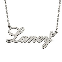 Huan Xun Customized Stainless Steel Kids Name Pendant Necklace Gifts For Mum New Mom Laney