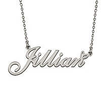 Huan Xun Silver Pendant Name Necklace Jewelry Personalized For My Bitchs Jillian Birthday Gift