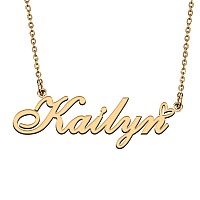 Huan Xun Dainty Customized Name Pendant Kailyn Necklace Jewelry Best Friends Birthday Gifts