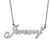 Huan Xun Silver Pendant Name Necklace Jewelry Personalized For My Bitchs Jeremy Birthday Gift