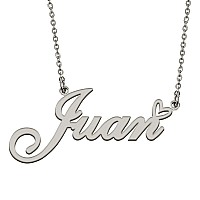 Huan Xun Customized Stainless Steel Kids Name Pendant Necklace Gifts For Mum New Mom Juan