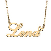 Huan Xun Dainty Customized Name Pendant Lena Necklace Jewelry Best Friends Birthday Gifts