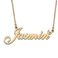 Huan Xun Custom My Name Pendant Necklace Customized Jewelry Gifts For My Girlfriend Jasmin