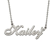 Huan Xun Customized Stainless Steel Kids Name Pendant Necklace Gifts For Mum New Mom Kailey