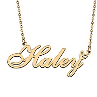 Huan Xun Custom My Name Pendant Necklace Customized Jewelry Gifts For My Girlfriend Haley