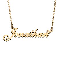 Huan Xun Custom My Name Pendant Necklace Customized Jewelry Gifts For My Girlfriend Jonathan