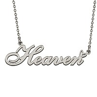 Huan Xun Silver Pendant Name Necklace Jewelry Personalized For My Bitchs Heaven Birthday Gift