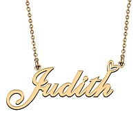 Huan Xun Dainty Customized Name Pendant Judith Necklace Jewelry Best Friends Birthday Gifts