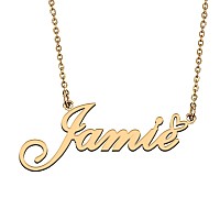 Huan Xun Custom My Name Pendant Necklace Customized Jewelry Gifts For My Girlfriend Jamie