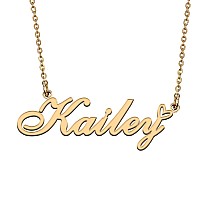 Huan Xun Dainty Customized Name Pendant Kailey Necklace Jewelry Best Friends Birthday Gifts