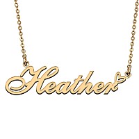 Huan Xun Custom My Name Pendant Necklace Customized Jewelry Gifts For My Girlfriend Heather