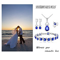 Lmxxvj Women Jewelry Set Platinum Plated Necklace Open Ring Earrings Bracelet Setbirthdayanniversary Mother