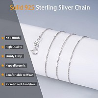 Jewlpire Solid 925 Sterling Silver Chain Necklace For Women Girls Super Sturdy Shiny 12Mm Cable Chain Necklace Womens Chain