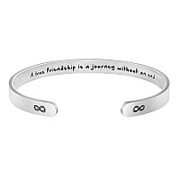 Joycuff Friendship Gifts For Women Bracelets For Friends Women A True Friendship Is A Jauiney Without An End Braclets For Women