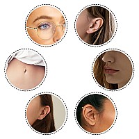 Drperfect Rook Daith Piercing Jewelry 16G Surgical Steel 8Mm Curved Barbell Eyebrow Rings Helix Tragus Snug Lip Belly Button Pie