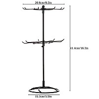 Boicxm 2 Tier Jewelry Display Holderretail Spinner Display Standrotating Bracelet Storage Rackdressing Tableblack