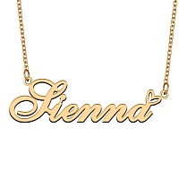 Aoloshow Gold Name Necklace Heart Charm Pendant Sienna Jewelry For Womens Teen Girls Graduation Gift