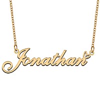 Aoloshow Gold Name Necklace Heart Charm Pendant Jonathan Jewelry For Womens Teen Girls Graduation Gift