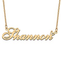 Aoloshow Gold Name Necklace Heart Charm Pendant Shannon Jewelry For Womens Teen Girls Graduation Gift