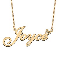 Aoloshow Gold Name Necklace Heart Charm Pendant Joyce Jewelry For Womens Teen Girls Graduation Gift