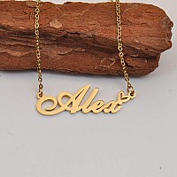 Huan Xun Customized Nameplate Necklace Charm Jewelry For Mom Leslie