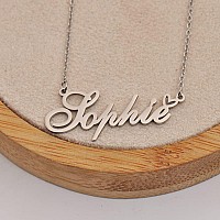 Huan Xun Custom Made Love Heart Initial Pendant Name Necklace For Mom Girls Serenity