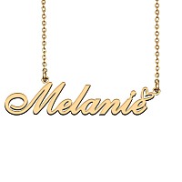 Huan Xun Customized Nameplate Necklace Charm Jewelry For Mom Melanie